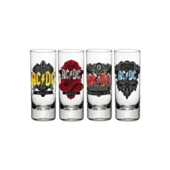 AC/DC Schnapsgläser 4er-Pack Black Ice