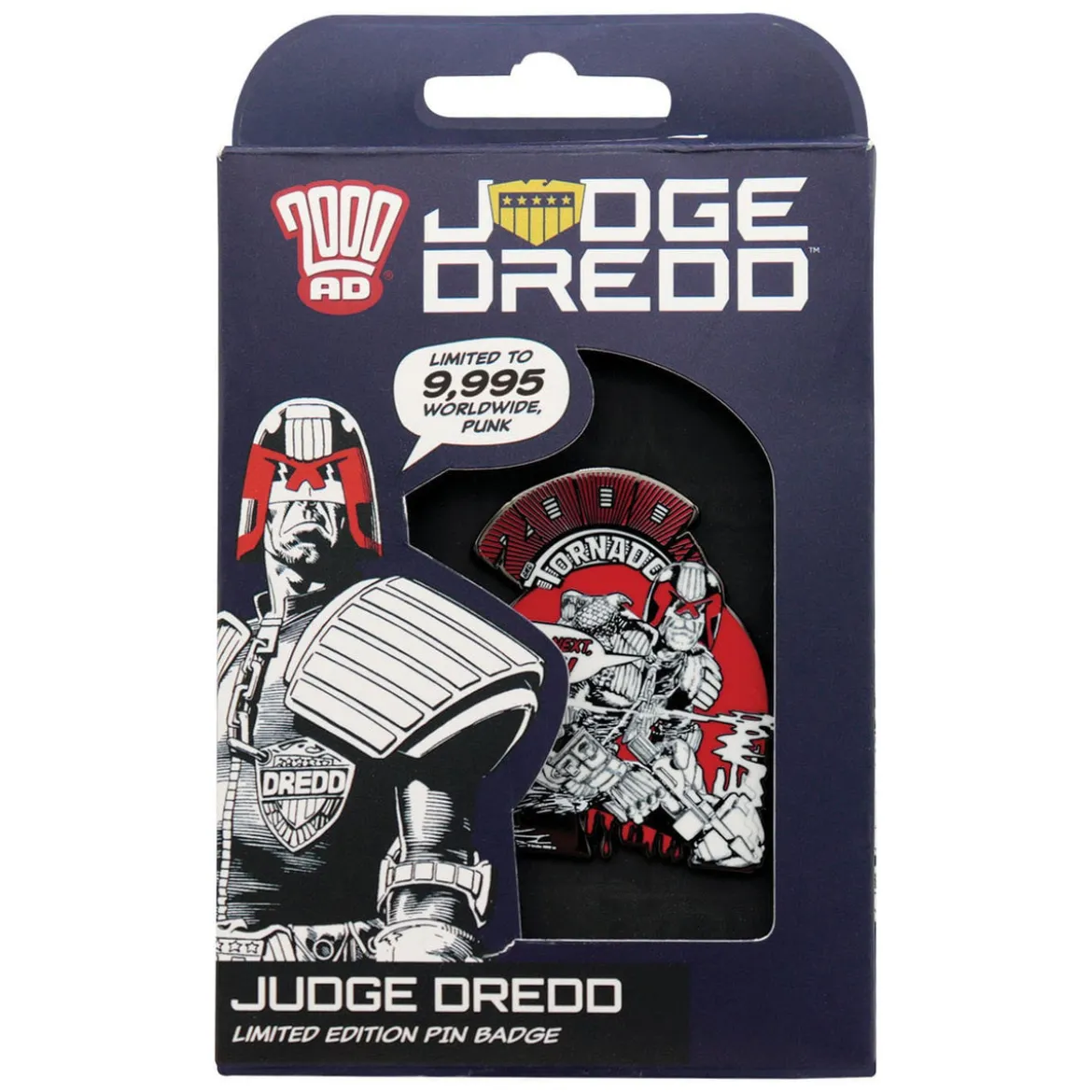 2000 AD Ansteck-Pin Judge Dredd You're Next Punk Limited Edition