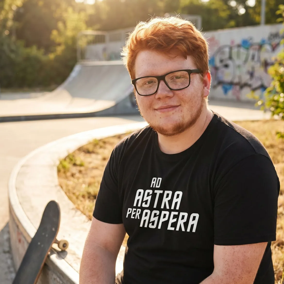 Ad Astra Per Aspera T-Shirt für Star Trek Fans schwarz