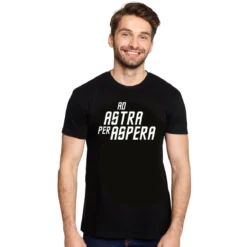 Ad Astra Per Aspera T-Shirt für Star Trek Fans schwarz
