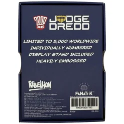 2000 AD Replik Judge Dredd Badge Limited Edition