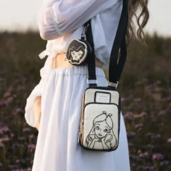 Alice im Wunderland - Floral Crossbody Tasche mit Geldbörse