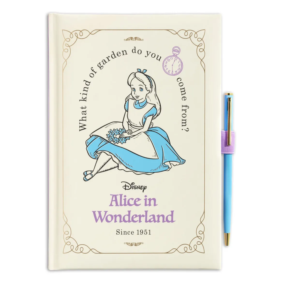Alice im Wunderland - Garden Notizbuch mit Kugelschreiber