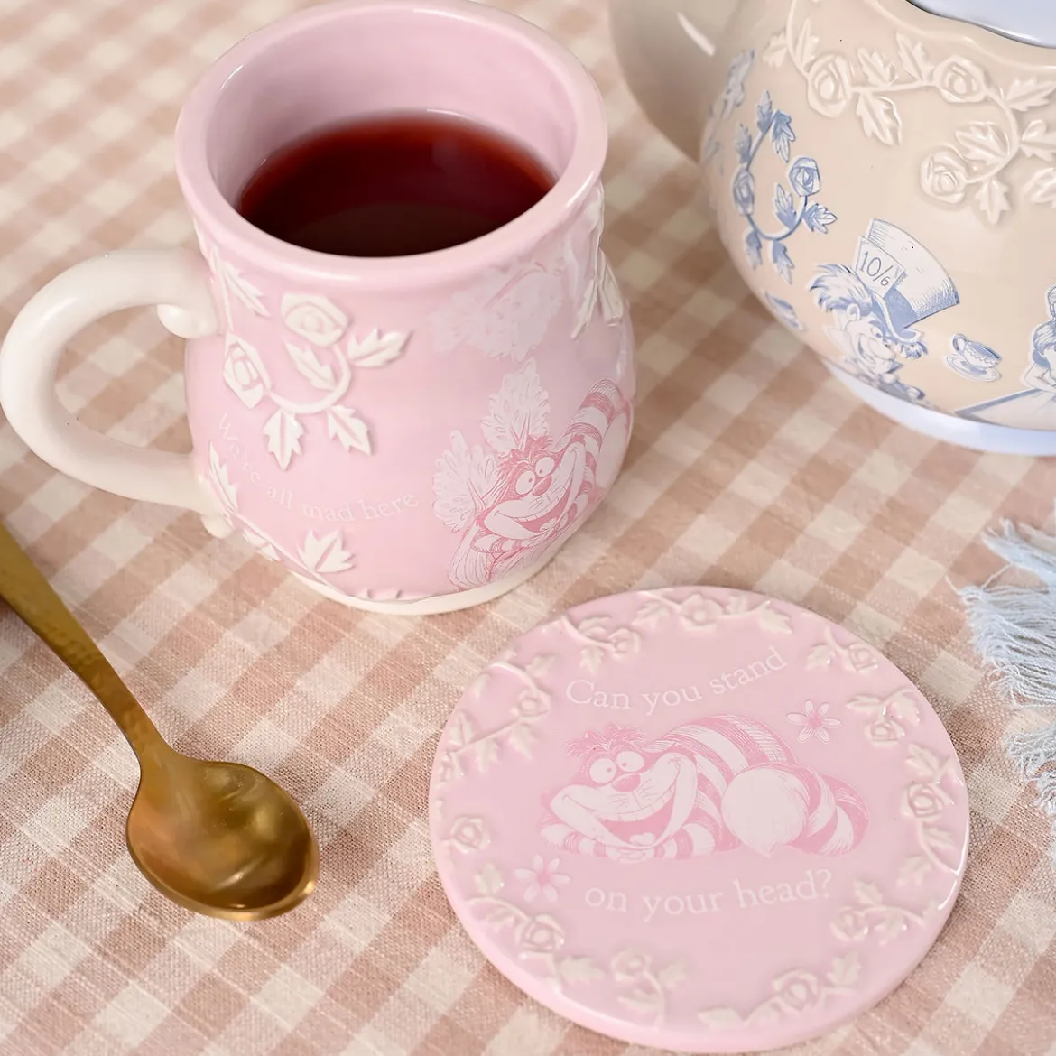 Alice im Wunderland - Grinsekatze Relief Tasse