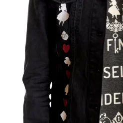 Alice im Wunderland - Jeansjacke Damen schwarz