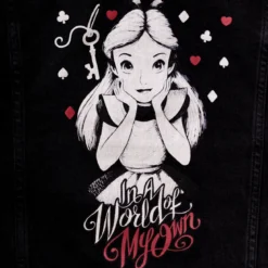 Alice im Wunderland - Jeansjacke Damen schwarz