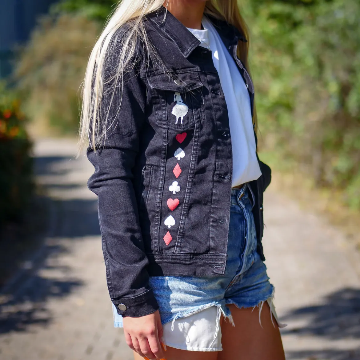 Alice im Wunderland - World Of My Own Jeansjacke Damen schwarz