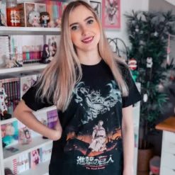 Attack on Titan - Poster T-Shirt schwarz