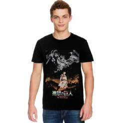 Attack on Titan - Poster T-Shirt schwarz