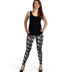 Bambi - Klopfer Flower Power Leggings schwarz
