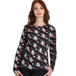 Bambi - Klopfer Flower Power Longsleeve schwarz