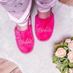 Barbie - Logo Plüsch Pantoffeln