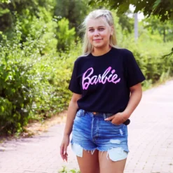 Barbie - Melted Logo T-Shirt schwarz
