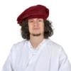 Barett aus Samt, rot