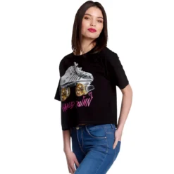 Birds of Prey - Harley Roller Skates Crop Top Damen schwarz