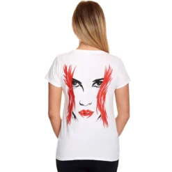 Black Widow - Big Face T-Shirt Damen weiß