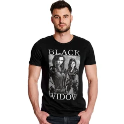 Black Widow - Poster T-Shirt grau