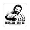 Bud Spencer Bierdeckel aus Blech Schnauze und Ex 10 x 10 cm