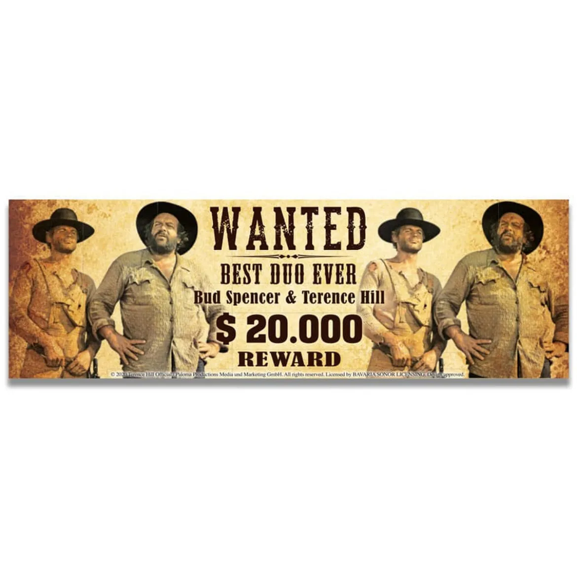 Bud Spencer & Terence Hill Emaille Tasse Wanted