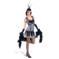 Cabaret Kleid mit Haarband - Kostüm Damen