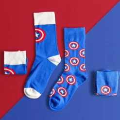 Captain America - Shield Logo Socken 2er Set blau
