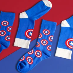 Captain America - Shield Logo Socken 2er Set blau