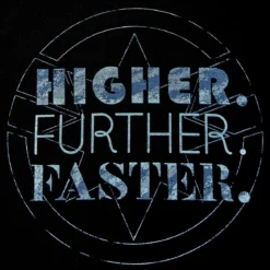 Captain Marvel - Higher Further Faster T-Shirt schwarz