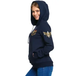 Captain Marvel - Star Logo Hoodie Damen blau