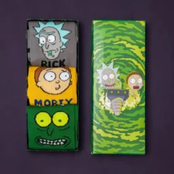 Characters Socken 3er Set in Geschenkbox - Rick and Morty
