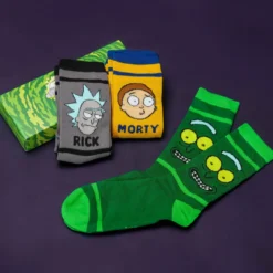 Characters Socken 3er Set in Geschenkbox - Rick and Morty
