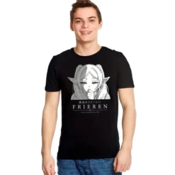 Character T-Shirt für Frieren Fans schwarz