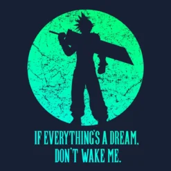 Cloud Strife T-Shirt für Final Fantasy Fans blau