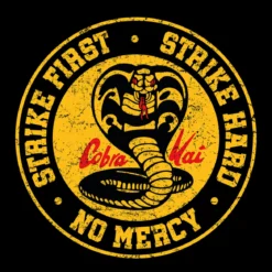 Cobra Kai Logo T-Shirt für Karate Kid Fans schwarz