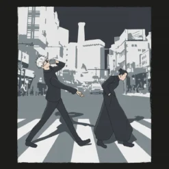 Crosswalk T-Shirt für Jujutsu Kaisen Fans schwarz