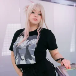 Crosswalk T-Shirt für Jujutsu Kaisen Fans schwarz