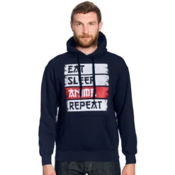 Daily Routine Hoodie für Anime Fans blau