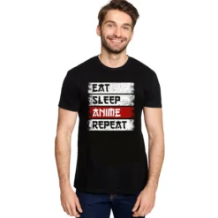 Daily Routine T-Shirt für Anime Fans schwarz