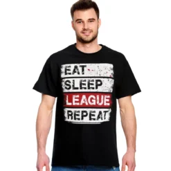 Daily Routine T-Shirt für League of Legends Fans schwarz