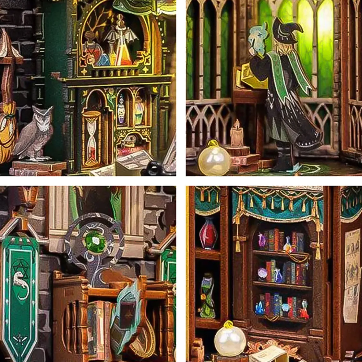 Darkness Common Room Book Nook Modell Bausatz Holz für Harry Potter Fans