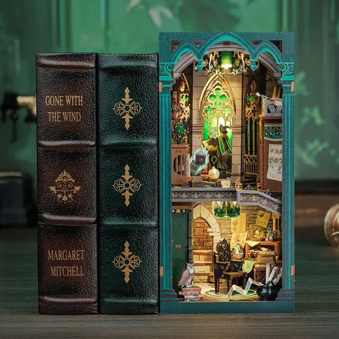 Darkness Common Room Book Nook Modell Bausatz Holz für Harry Potter Fans
