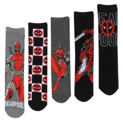 Deadpool - Logo und Pose Socken 5er Set in Geschenkbox