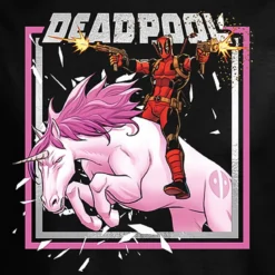 Deadpool - Pink Unicorn Ride T-Shirt schwarz