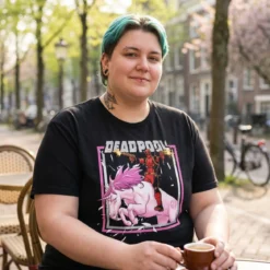 Deadpool - Pink Unicorn Ride T-Shirt schwarz