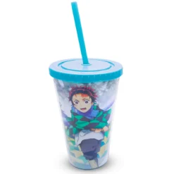 Demon Slayer - Tanjiro Kamado Trinkbecher mit Strohhalm