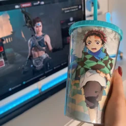 Demon Slayer - Tanjiro Kamado Trinkbecher mit Strohhalm