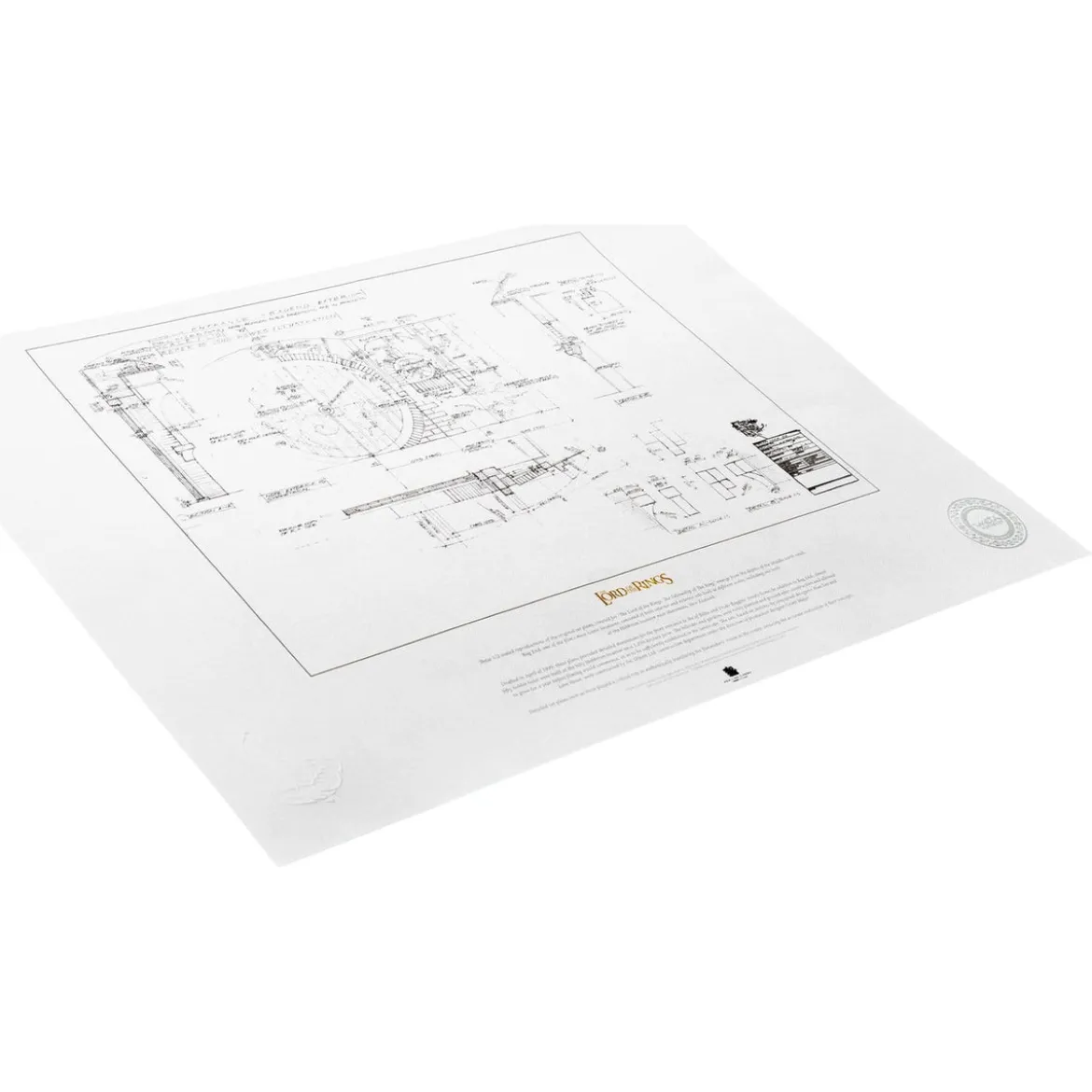 Der Herr der Ringe Bauplan Kunstdruck Beutelsend 59 x 42 cm