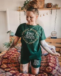 Der Herr der Ringe - Der Eine Ring Pyjama kurz Damen grün