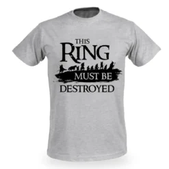 Der Herr der Ringe - Gefährten T-Shirt grau