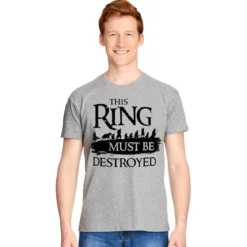 Der Herr der Ringe - Gefährten T-Shirt grau