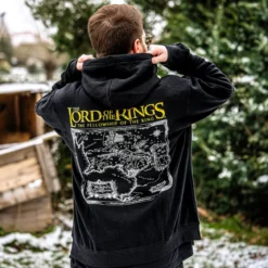 Der Herr der Ringe - Karte von Mittelerde Hoodie schwarz